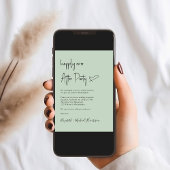 写真の後に幸せなQRコード結婚式のレセプション 招待状