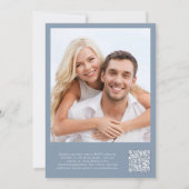 写真の後に幸せなQRコード結婚式のレセプション 招待状 (裏面)