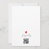 写真の後の幸モダン福ブライダルシャワー 招待状 (裏面)