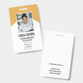 写真の従業員の会社のロゴのセキュリ企業のティ バッジ (正面＆裏面)