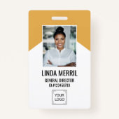 写真の従業員の会社のロゴのセキュリ企業のティ バッジ (正面)