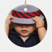 写真の恐竜かわいい青い子供たち セラミックオーナメント (裏面)