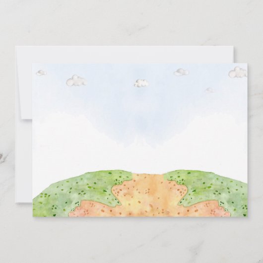 写真の恐竜の誕生日の招待ディノダニパーティー 招待状 (裏面)