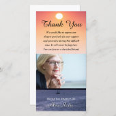 写真の悔やみや弔慰の記念物はヨットの日没感謝していしています サンキューカード (正面/裏面)