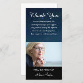 写真の悔やみや弔慰の記念物は夜空の星感謝していしています サンキューカード (正面/裏面)