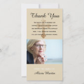 写真の悔やみや弔慰の記念物は宗教十字感謝していしています サンキューカード (正面)