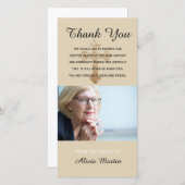 写真の悔やみや弔慰の記念物は宗教十字感謝していしています サンキューカード (正面/裏面)