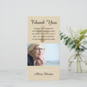 写真の悔やみや弔慰の記念物は宗教十字感謝していしています サンキューカード (スタンド正面)