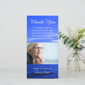 写真の悔やみや弔慰の記念物は海の空感謝していしています サンキューカード (スタンド正面)