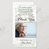 写真の悔やみや弔慰の記念物は紅葉感謝していしています サンキューカード (正面/裏面)