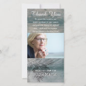 写真の悔やみや弔慰の記念物は素朴な木感謝していしています サンキューカード (正面)