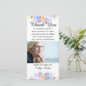 写真の悔やみや弔慰の記念物は花感謝していしています サンキューカード (スタンド正面)