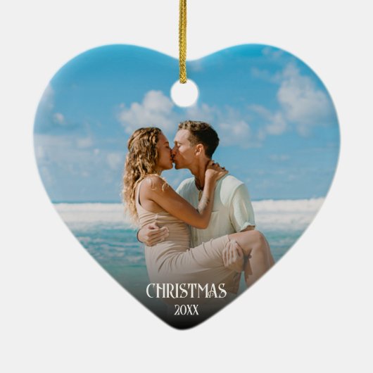 *~*写真の愛が勝つグリッタークリスマスオーナメント セラミックオーナメント (裏面)