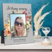 写真の愛するメモリーサインTabletopプラーク フォトプラーク (側面)