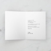 写真の愛と感謝していミニマモダンラ結婚ムの サンキューカード (内部)