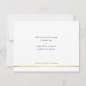 写真の感謝の意を表す モダンラグジュアリーなカリグラフィー サンキューカード (裏面)