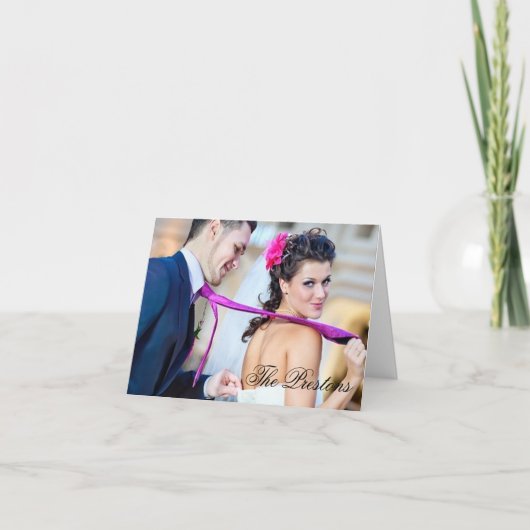 写真の感謝カード サンキューカード (正面)