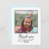 写真の感謝カード 子供用 シンプル モダン おしゃれ ノートカード (正面/裏面)