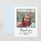 写真の感謝カード 子供用 現代的 おしゃれ シンプル ノートカード (正面/裏面)
