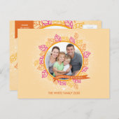 写真の感謝祭の郵便はがき:: 冬の群葉1 シーズンポストカード (正面/裏面)