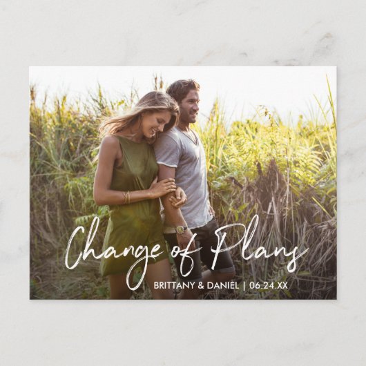 写真の手書きの脚本の変更 ポストカード (正面)