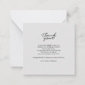 写真の手書き結婚お礼ノートカード ノートカード (裏面)