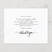 写真の手書き結婚サンキューカード (裏面)