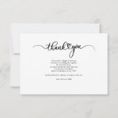 写真の手書き結婚スクリプト サンキューカード (裏面)