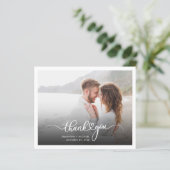 写真の手書結婚きのサンキューカード (スタンド正面)