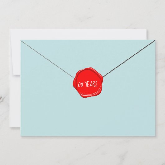 写真の招待状を含むPost Office退職パーティー 招待状 (裏面)