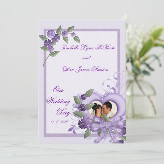 写真の招待状5x7を結婚するデキセドリン錠 招待状 (スタンド正面)