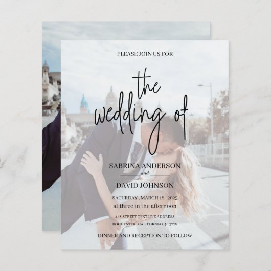 写真の招待結婚に参加 (正面/裏面)