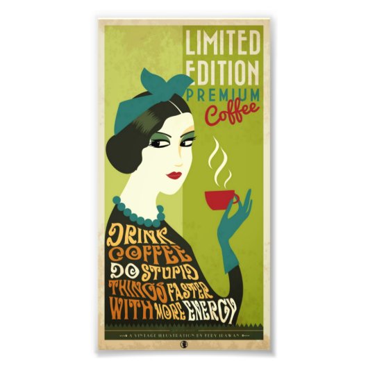 写真の拡大飲料コーヒー&愚かなことをする フォトプリント (正面)