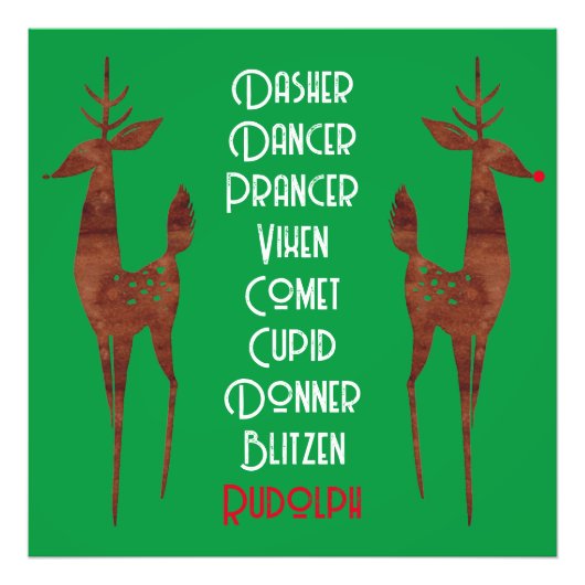 写真の拡大 – サンタのトナカイ – ルドルフ フォトプリント            (正面)