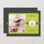 写真の挨拶の郵便はがき:: モダンなむらがある木L3 シーズンポストカード (正面/裏面)