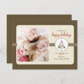 写真の挨拶の郵便はがき:: モダンなむらがある木L6 シーズンポストカード (正面/裏面)