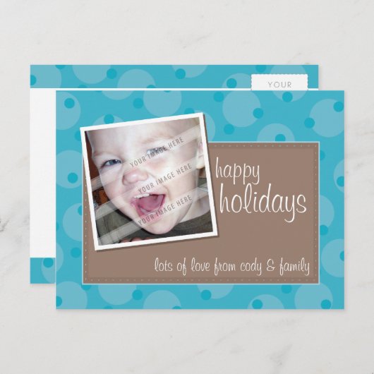 写真の挨拶の郵便はがき:: 生意気な斑点を付けられた11 シーズンポストカード (正面/裏面)