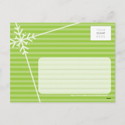 写真の挨拶の郵便はがき:: 雪片の解剖P1 シーズンポストカード (裏面)