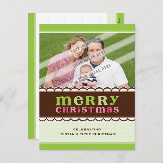 写真の挨拶の郵便はがき:: candyfloss 2 シーズンポストカード (正面/裏面)