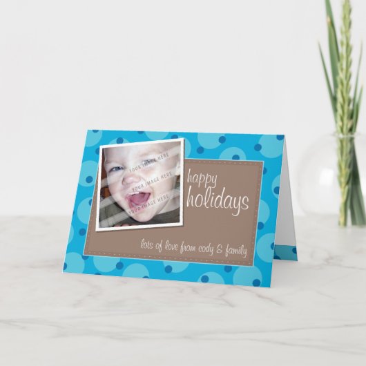 写真の挨拶状:: 生意気な斑点を付けられた9 シーズンカード (正面)