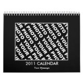 写真の挿入カレンダー2011テンプレート黒枠 カレンダー (カバー)