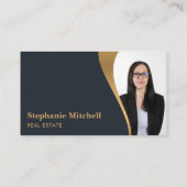 写真の挿入フォト追加テンプレート実在エステートエージェント 名刺 (裏面)