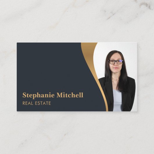 写真の挿入フォト追加テンプレート実在エステートエージェント 名刺 (裏面)