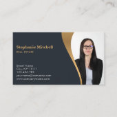 写真の挿入フォト追加テンプレート実在エステートエージェント 名刺 (正面)
