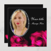 写真の挿入物カード-数々のな使用-バラ 招待状 (正面/裏面)