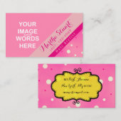 写真の挿入/止め玉 – 名刺 エンクロージャーカード (正面/裏面)