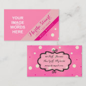 写真の挿入/止め玉 – 名刺 エンクロージャーカード (正面/裏面)