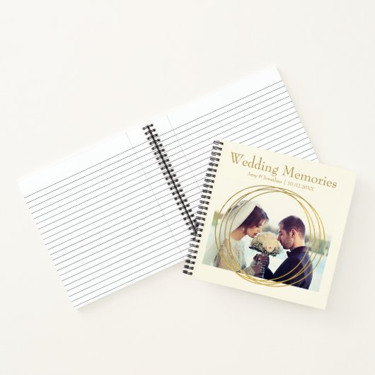 写真の挿入「結婚の思い出」ジャーナル/ ノートブック (内部)