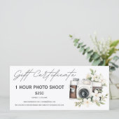 写真の撮影セッション伝票証明書 (スタンド正面)