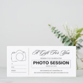 写真の撮影セッション伝票証明書 (スタンド正面)